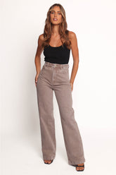 Abrand 94 High Wide Jeans - Mushroom