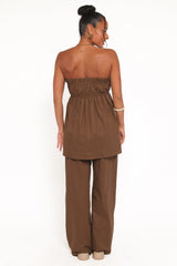 Ember Cotton Pants - Brown