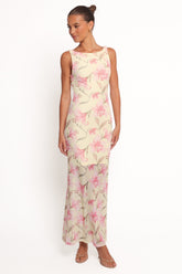 Brissa Maxi Dress - Yellow Floral