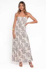 Parkway Maxi Dress - Cream Shells