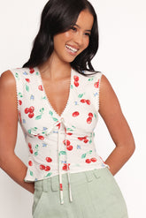 Morgan Top - Starlight Cherry