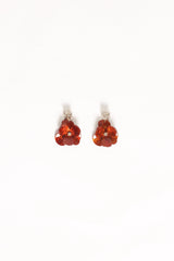 Lennon Flower Earrings - Gold/Brown