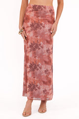 Bloise Maxi Skirt - Blurred Botanics