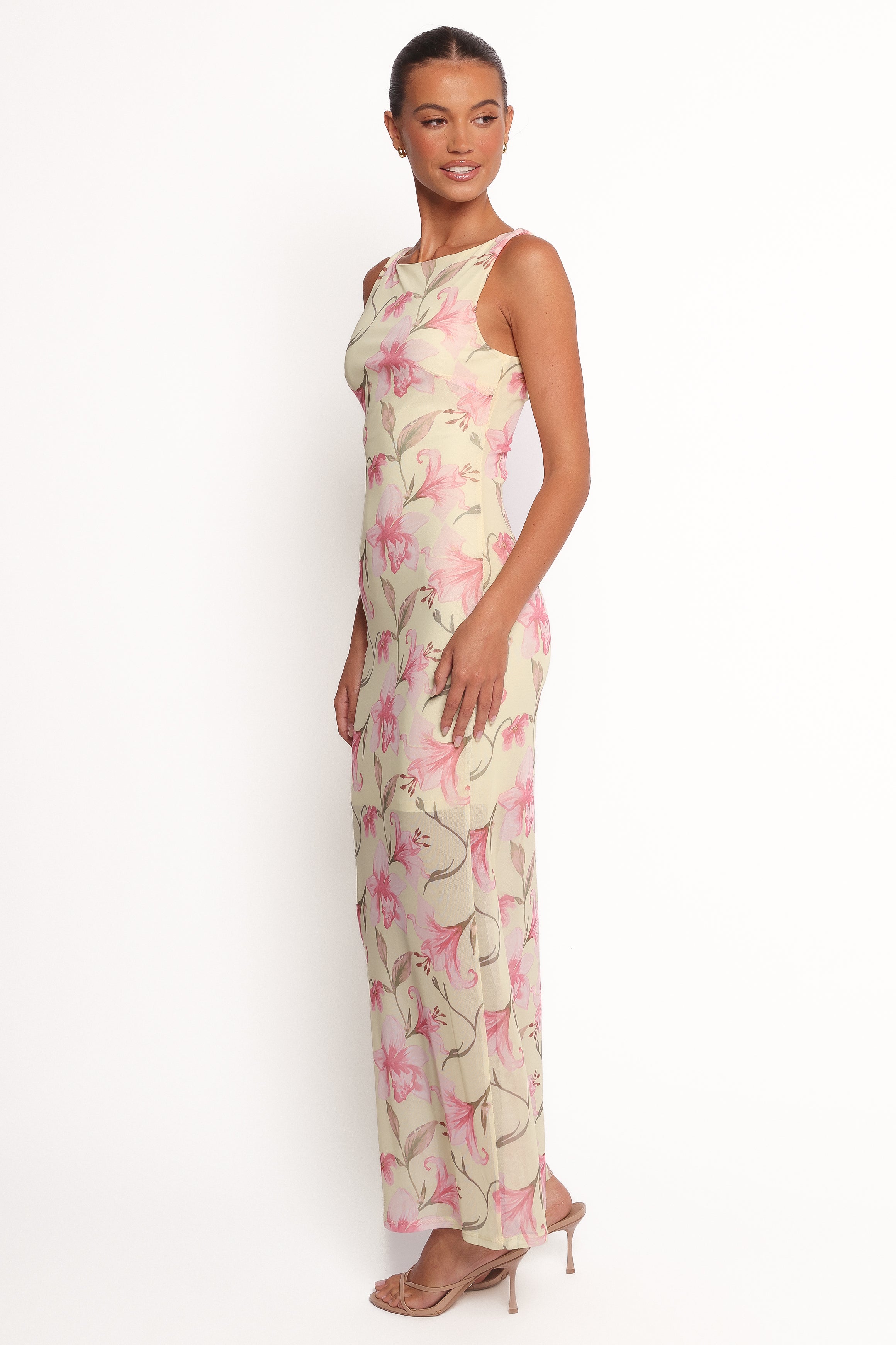 Brissa Maxi Dress - Yellow Floral