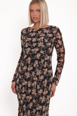 Joran Midi Dress - Fired Bloom