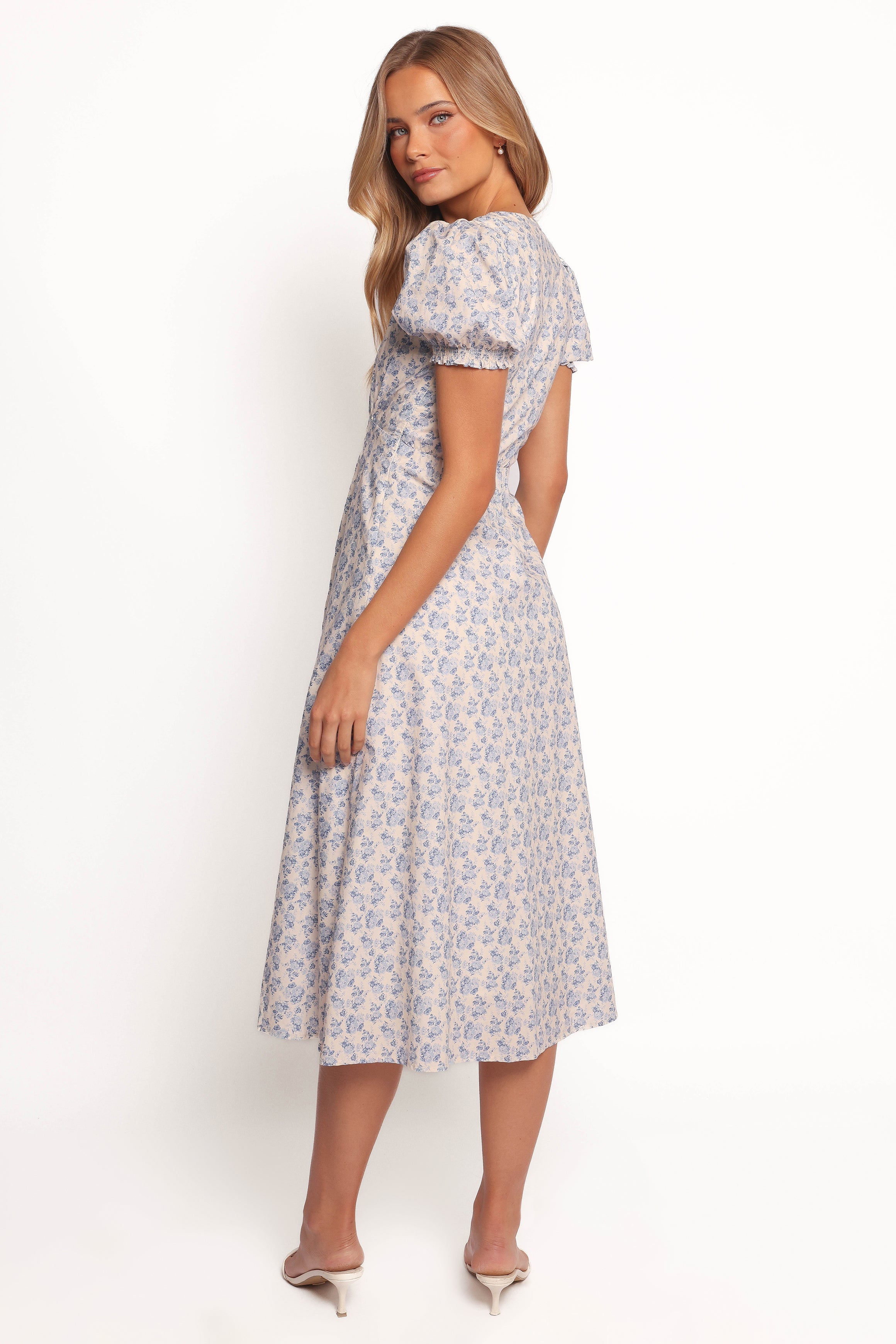 Logen Floral Midi Dress - Parisian Bloom