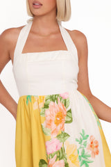 Nissa Mini Dress - Yellow Poppy