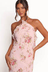 Patricia Maxi Dress - Pale Pink Floral