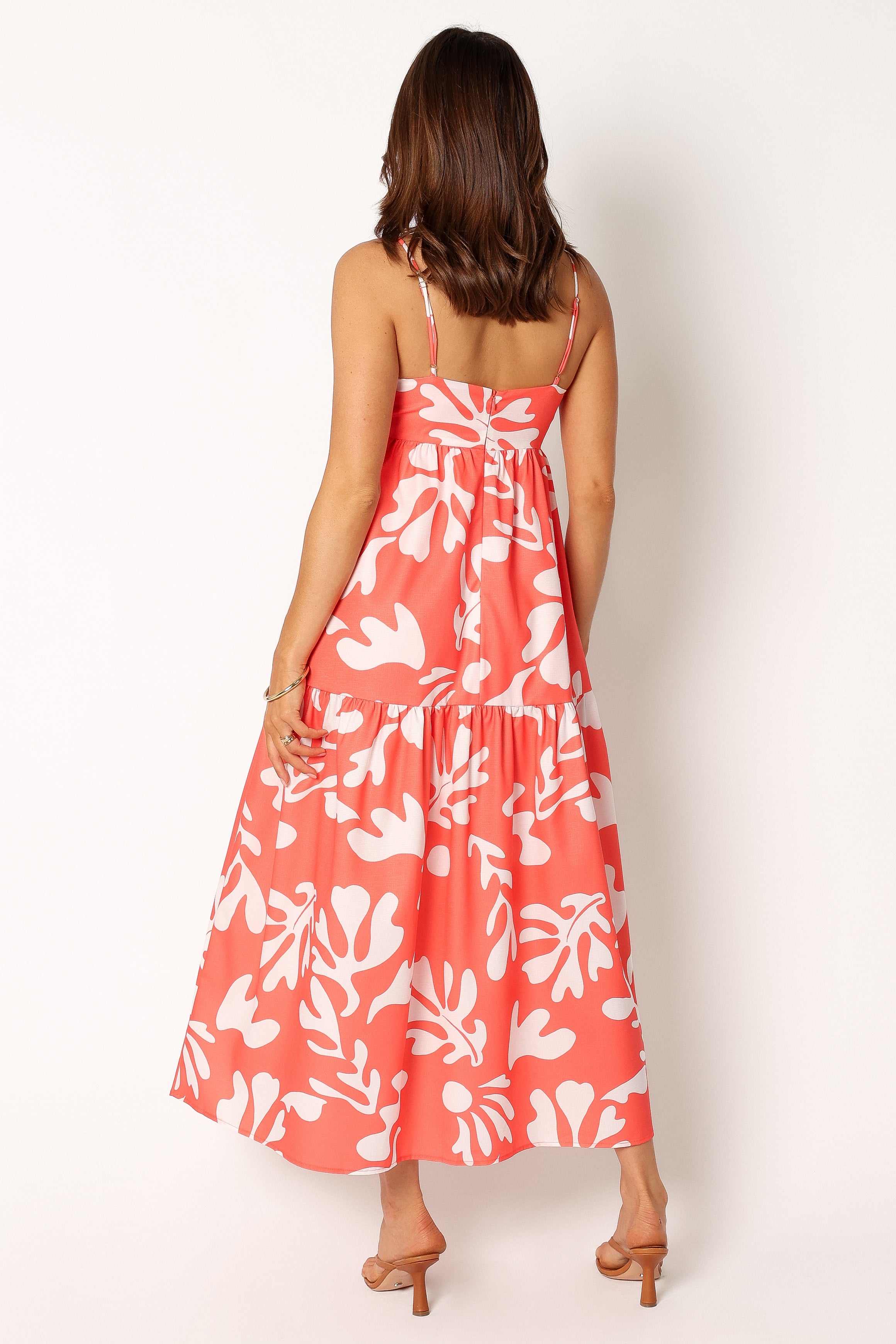 Payton Maxi Slip Dress - Melon White