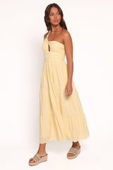 Vinny One Shoulder Maxi Dress - Yellow