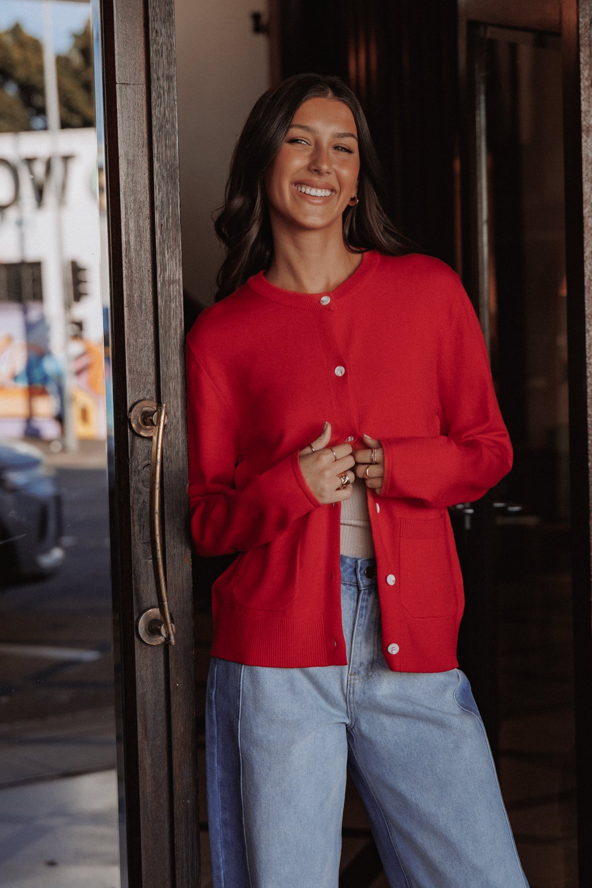 Abner Cardigan - Red