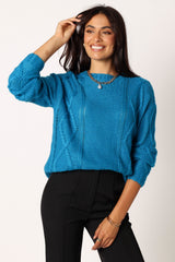 Michaela Knit Sweater - Royal Blue