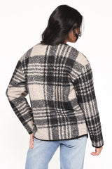 Austin Plaid Jacket - Black