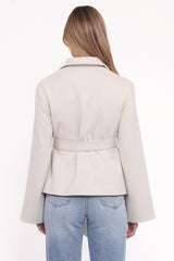 Halston Coat - Cream