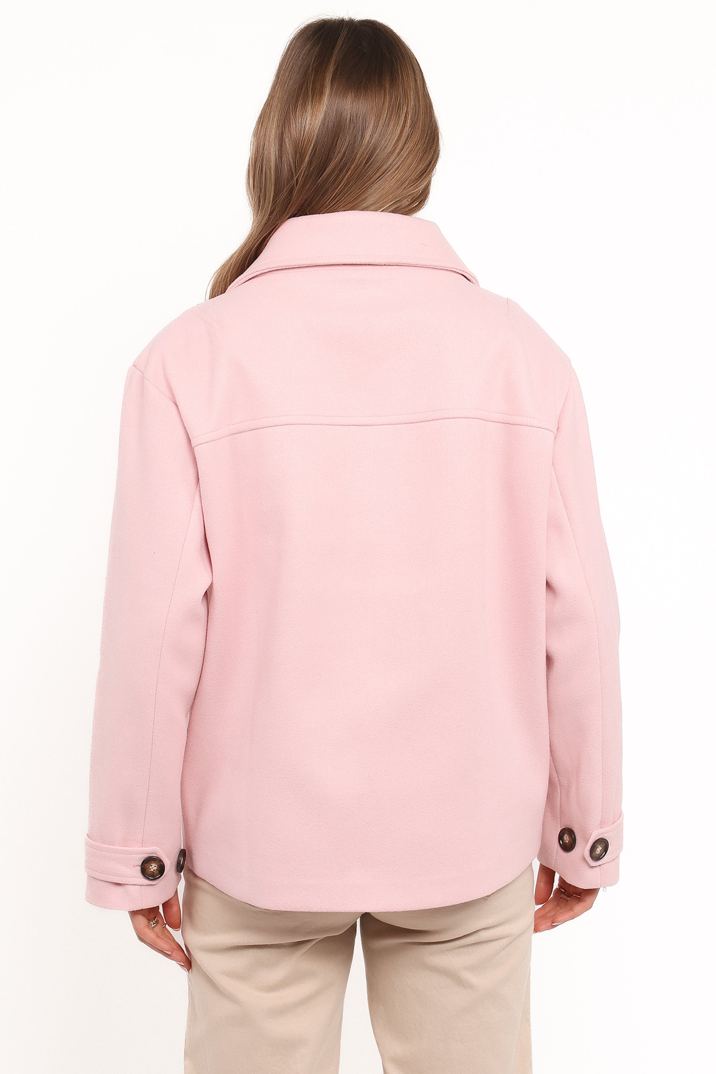Lindy Cropped Coat - Baby Pink