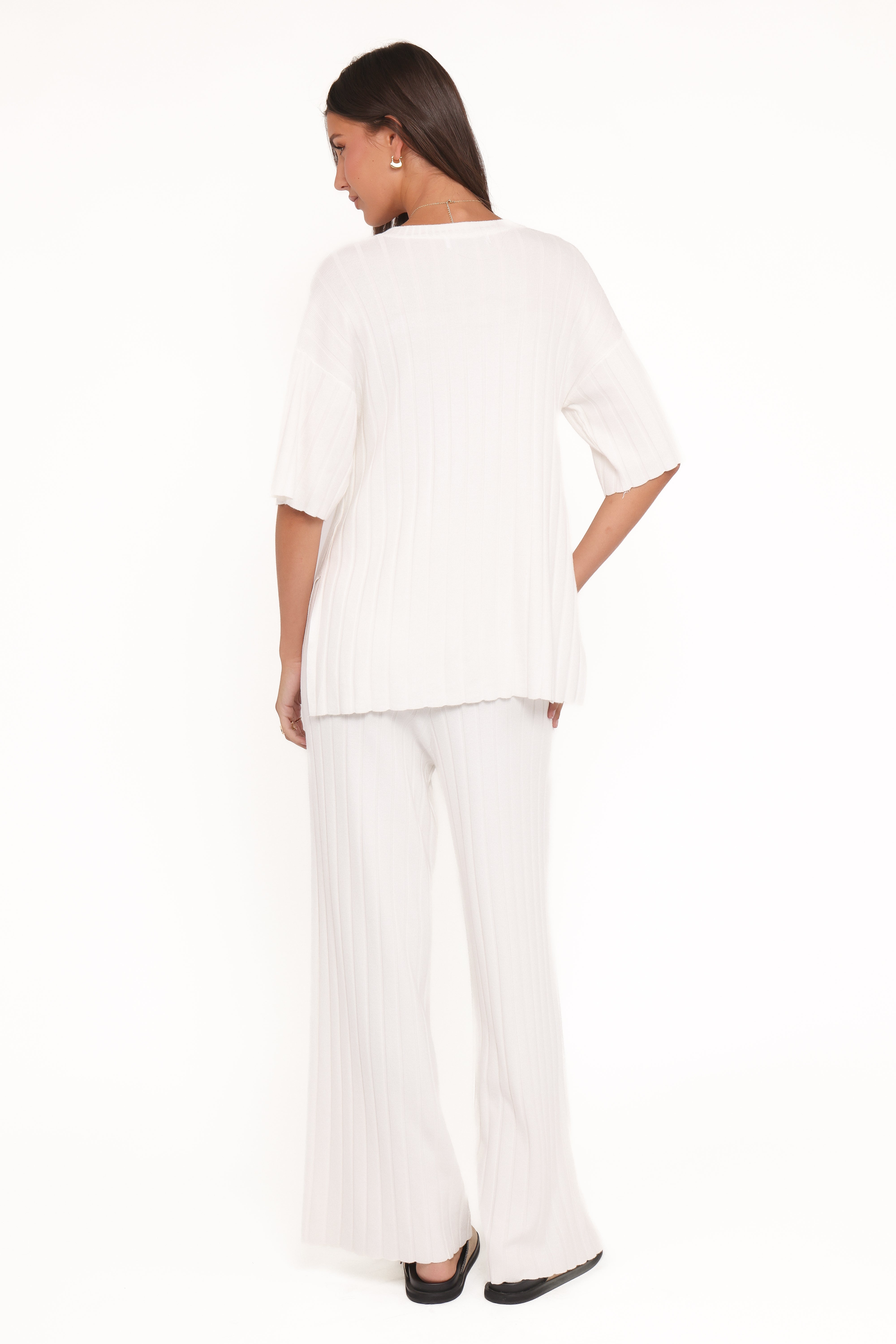 Alix Ribbed Knit Set - Cream