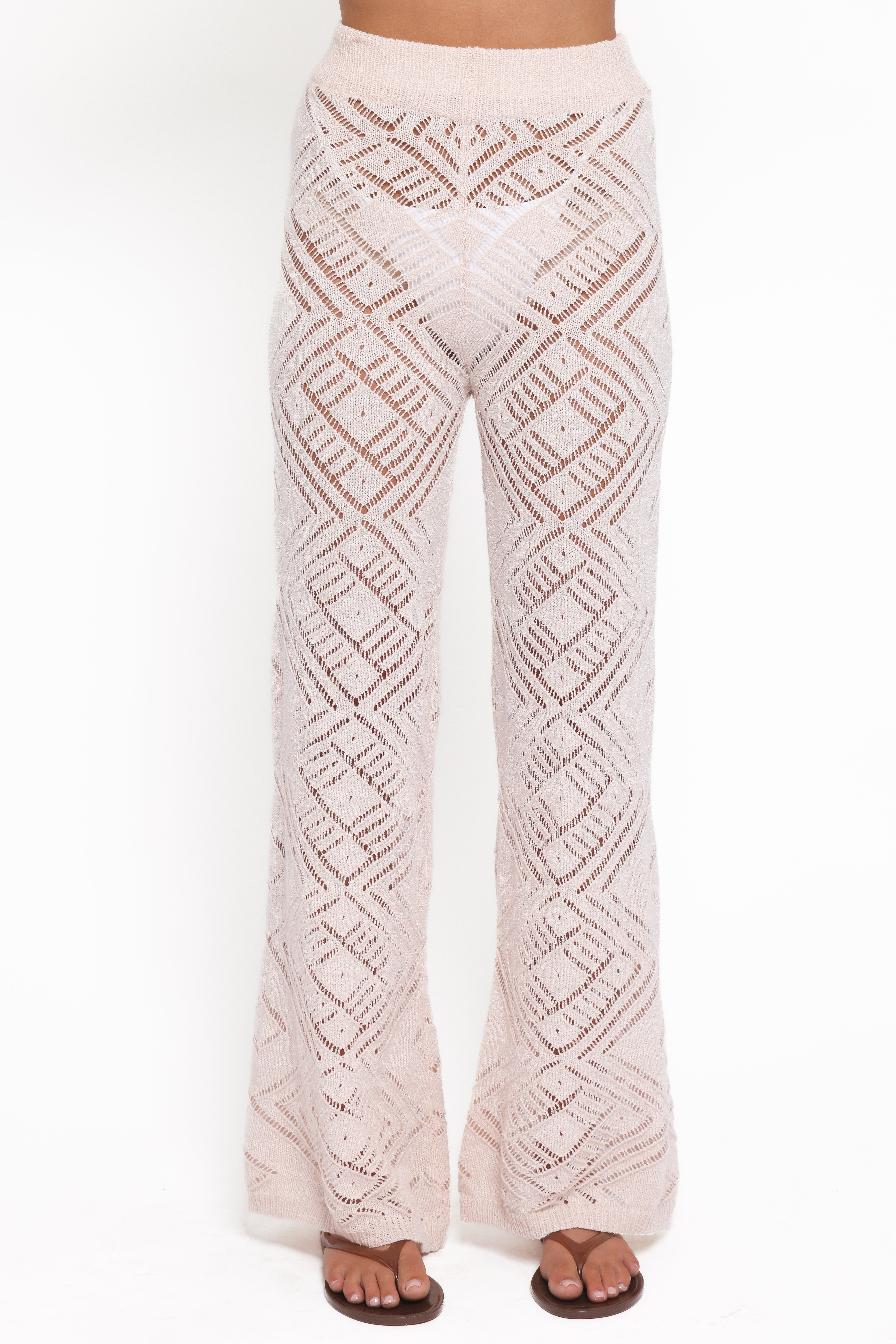 Briony Knit Pant Set - Cream