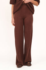 Remii Knit Pant Set - Chocolate