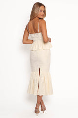 Xami Skirt Set - Pale Yellow