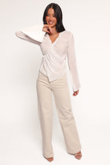 Adira Wrap Blouse - White
