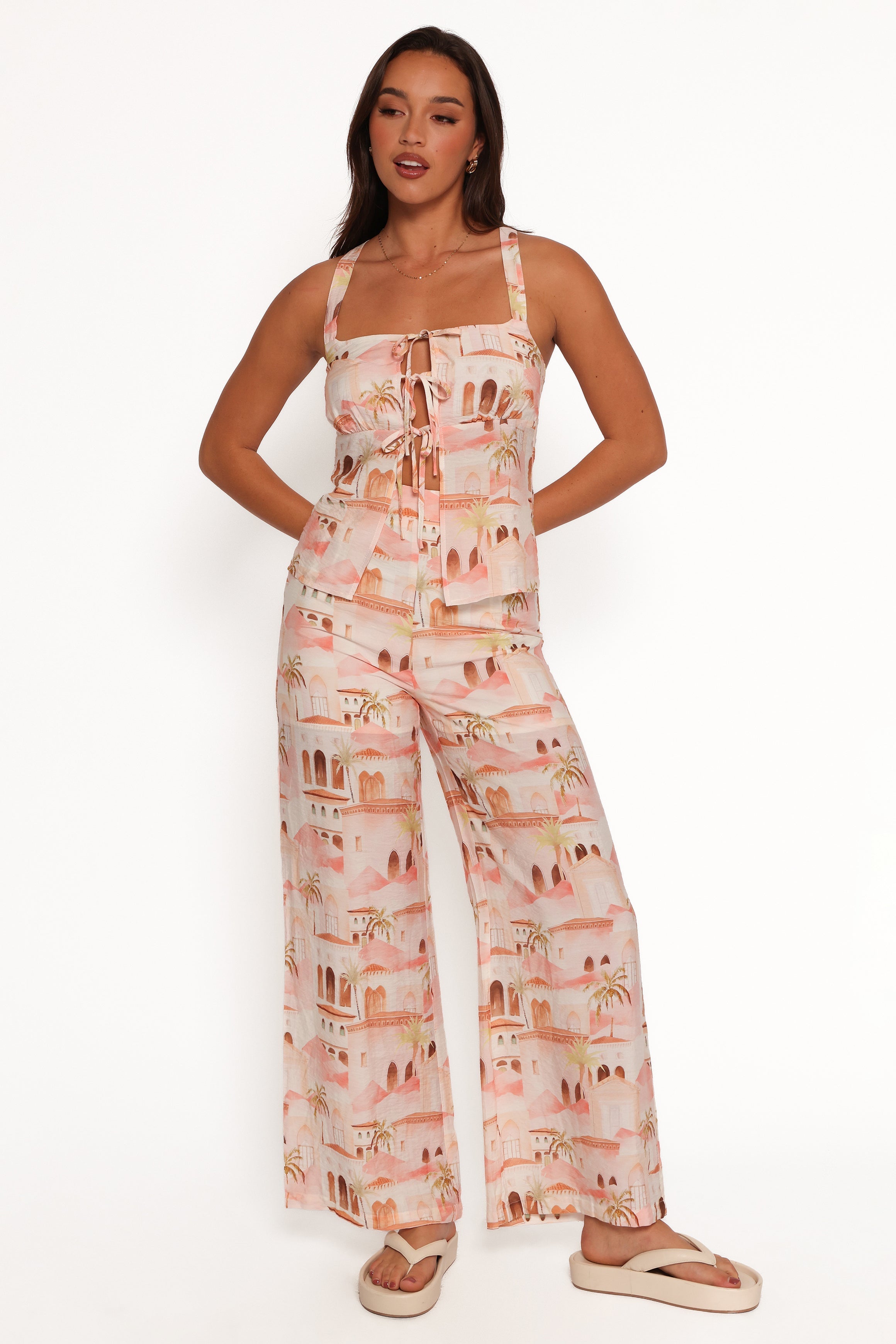 Aemma Top - Tan Print