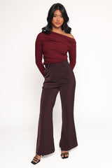 Cer Knit Top - Cherry Chocolate