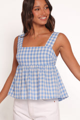 Chatham Top - Blue Gingham