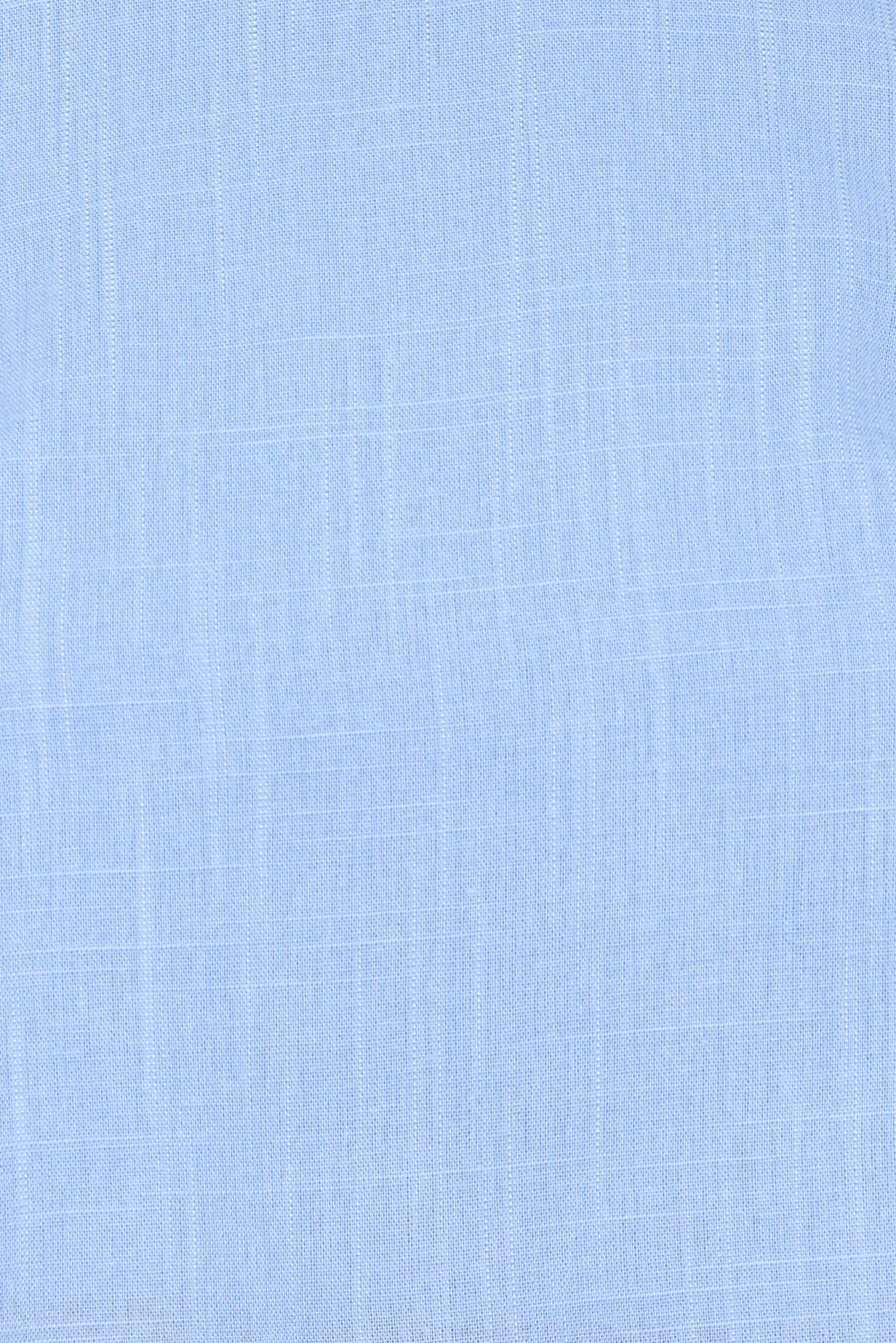 Madison Linen Cropped Tank - Blue
