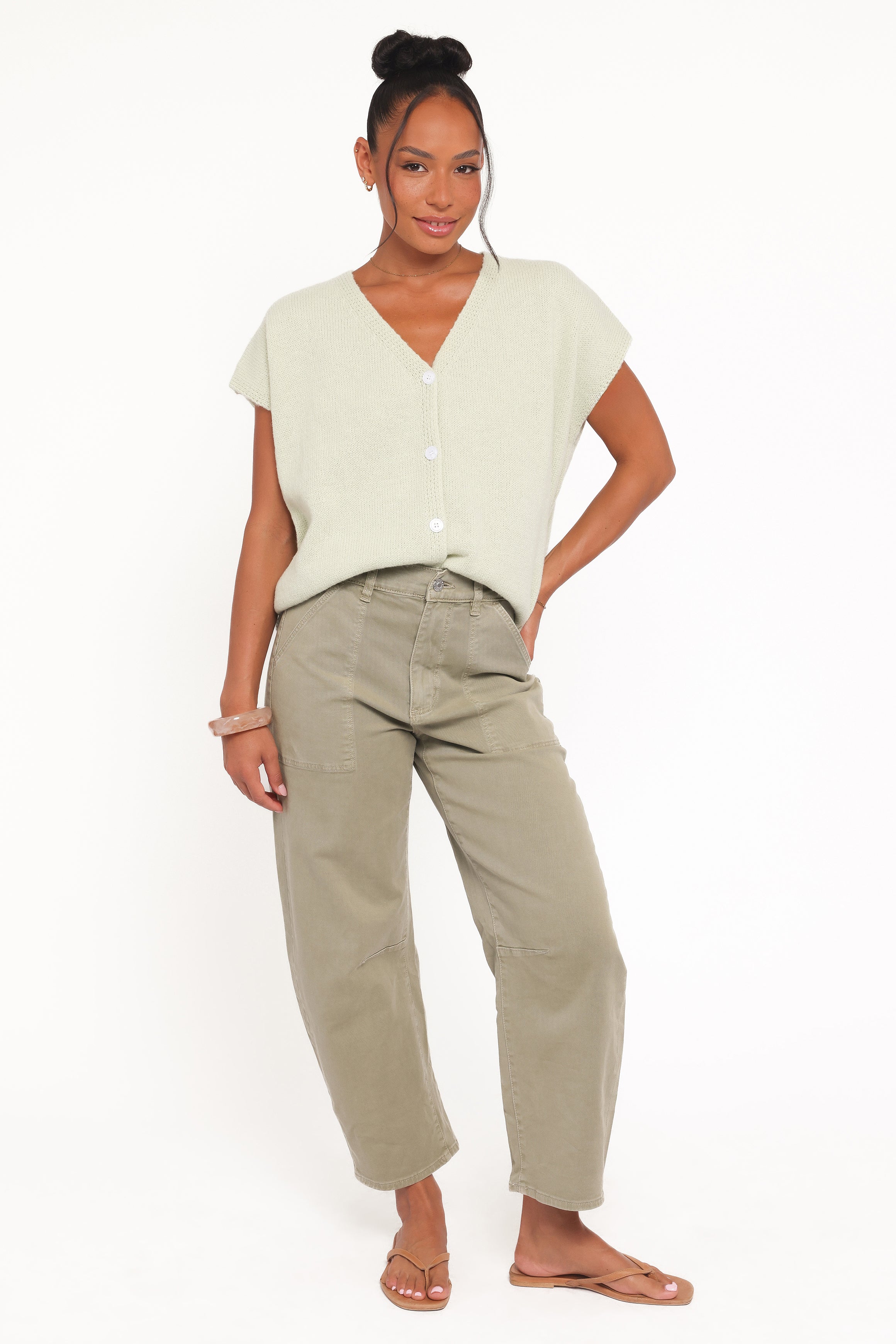 Mariana Knit Vest - Sage