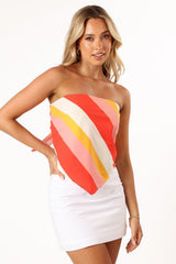 Silanzo Top - Pink Stripe