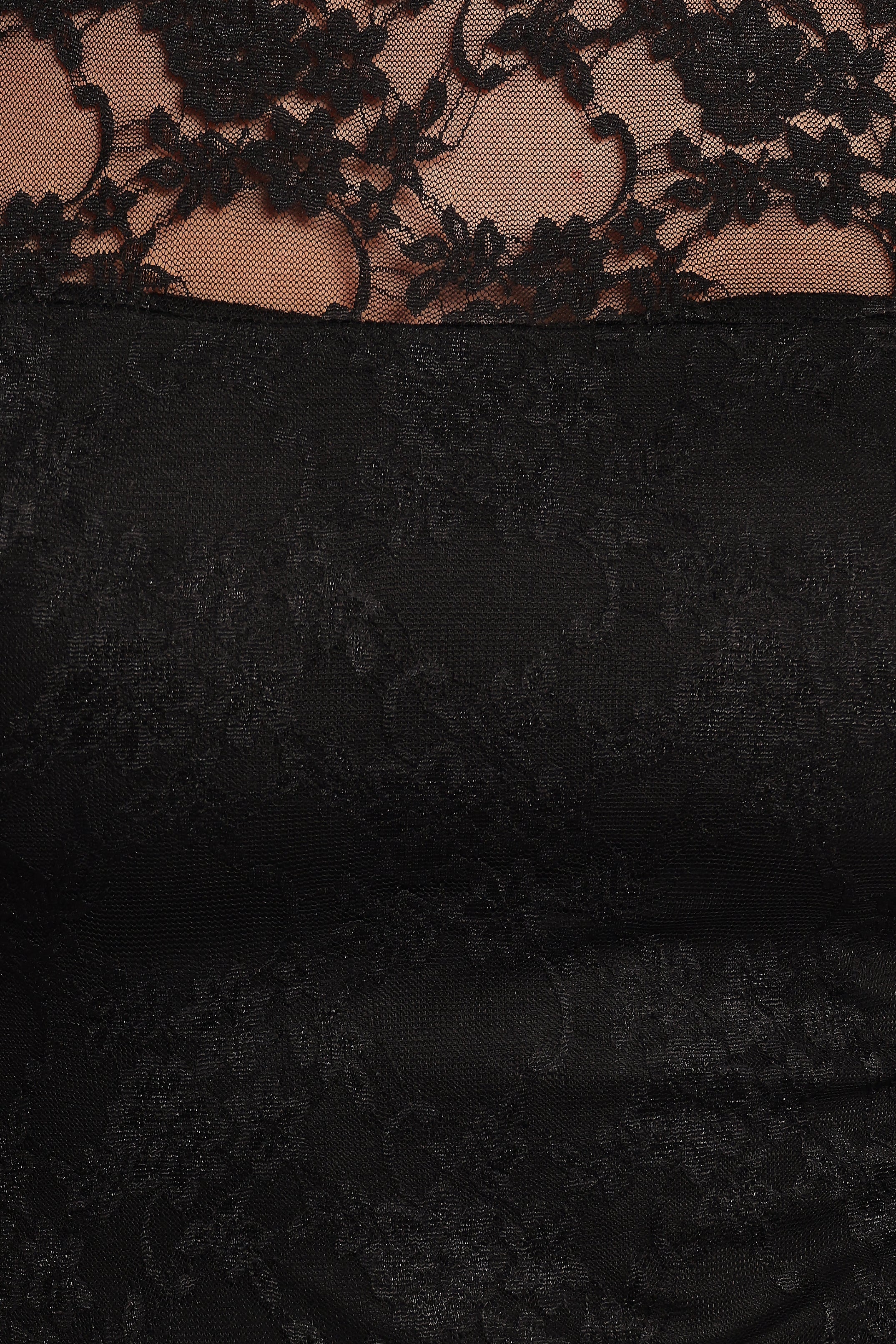 Ziva Lace Overlay Bodysuit - Black